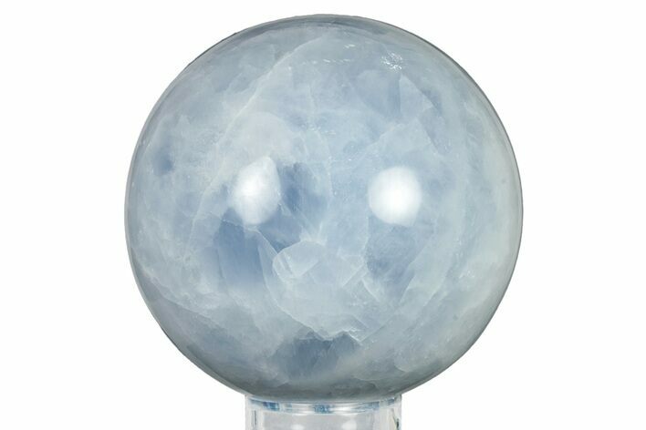 Polished Blue Calcite Sphere - Madagascar #256400